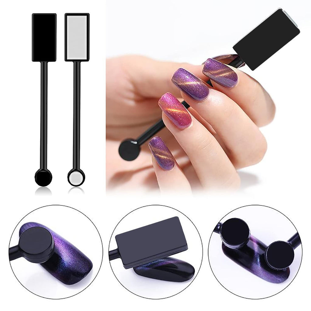 15-Piece Cat Eye Gel Nail Magnet Set for Stunning Nail Art