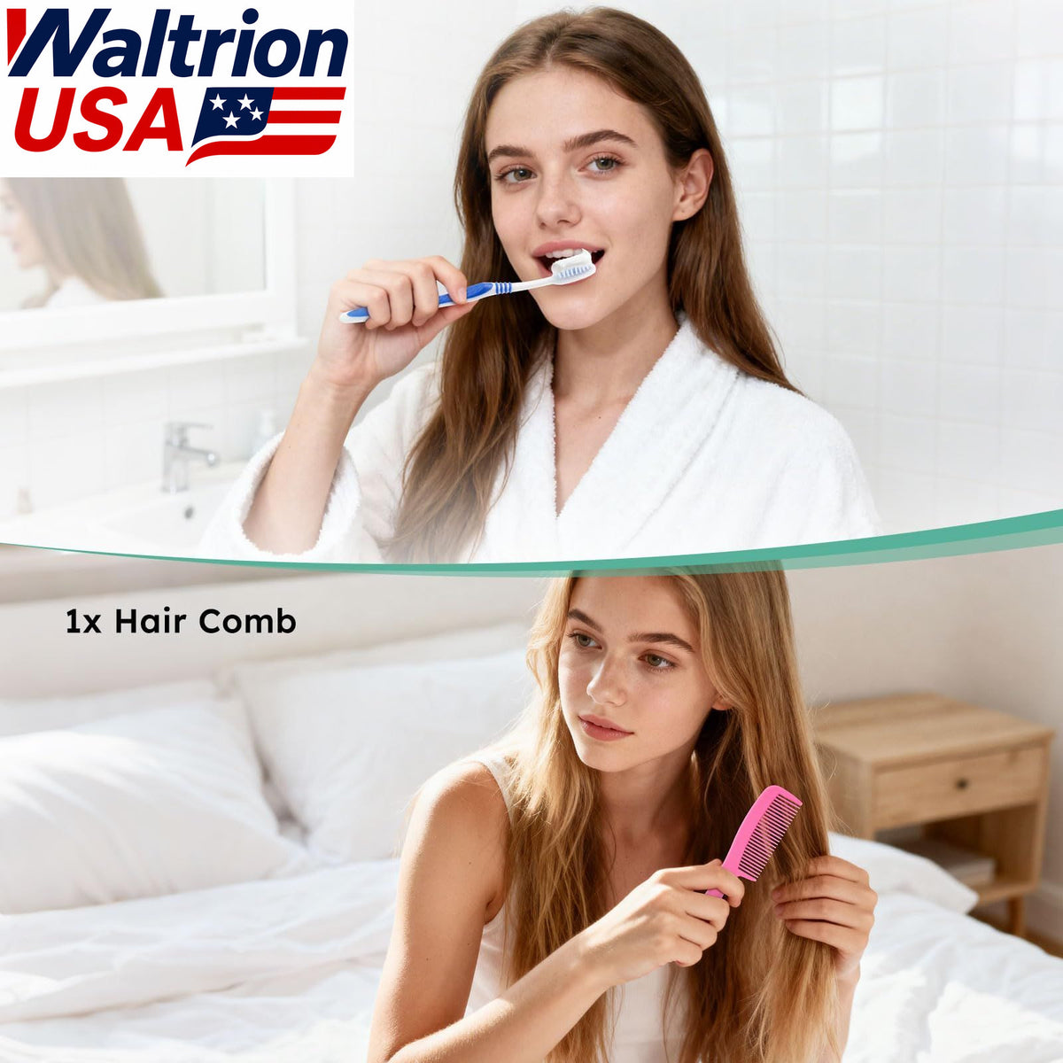 Disposable Travel Toothbrush Kit with Toothpaste & Comb 25 Pack