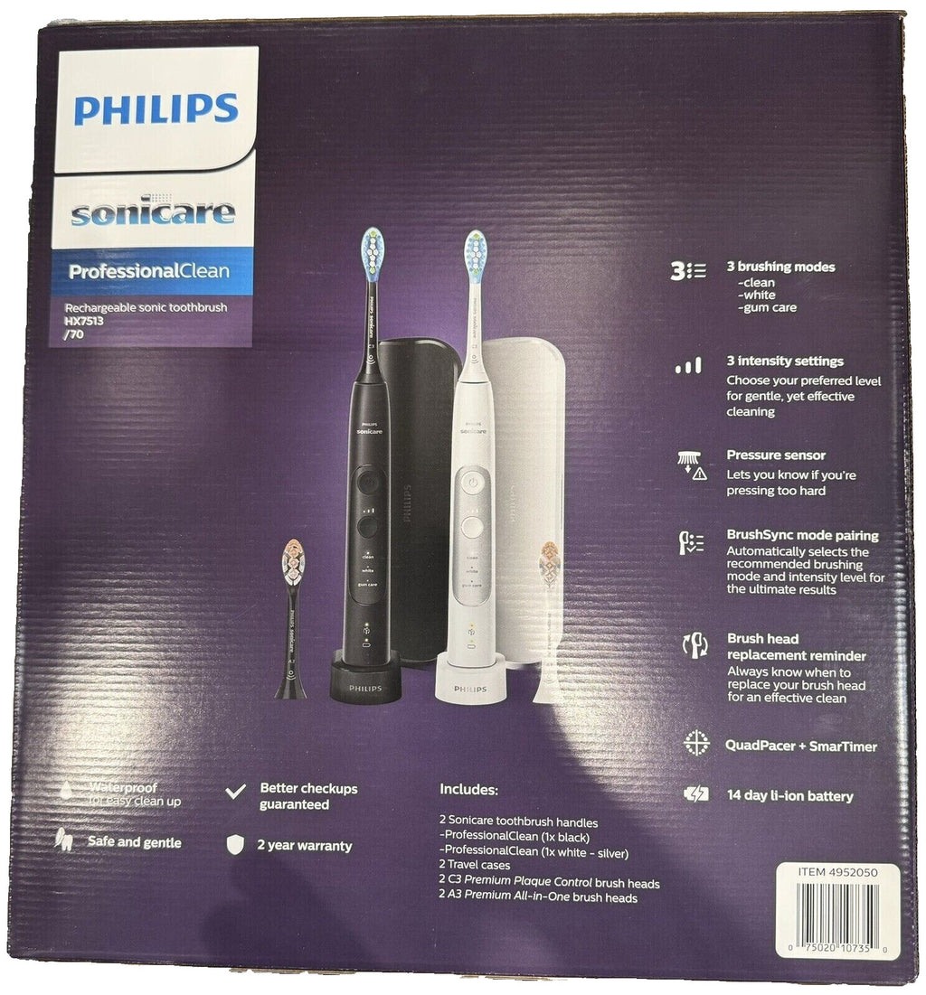 Philips Sonicare Professional Clean Rechargeable Electric Toothbrush 2-Pack