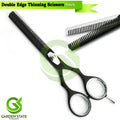 6 Inch Double Edge Thinning Haircut Scissors with Finger Rest for Barbers