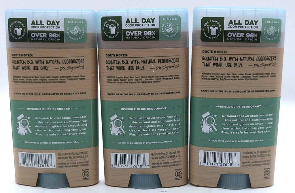 Men's Natural Invisible Glide Deodorant Rainforest Rapids 2.65 Oz - Pack of 3