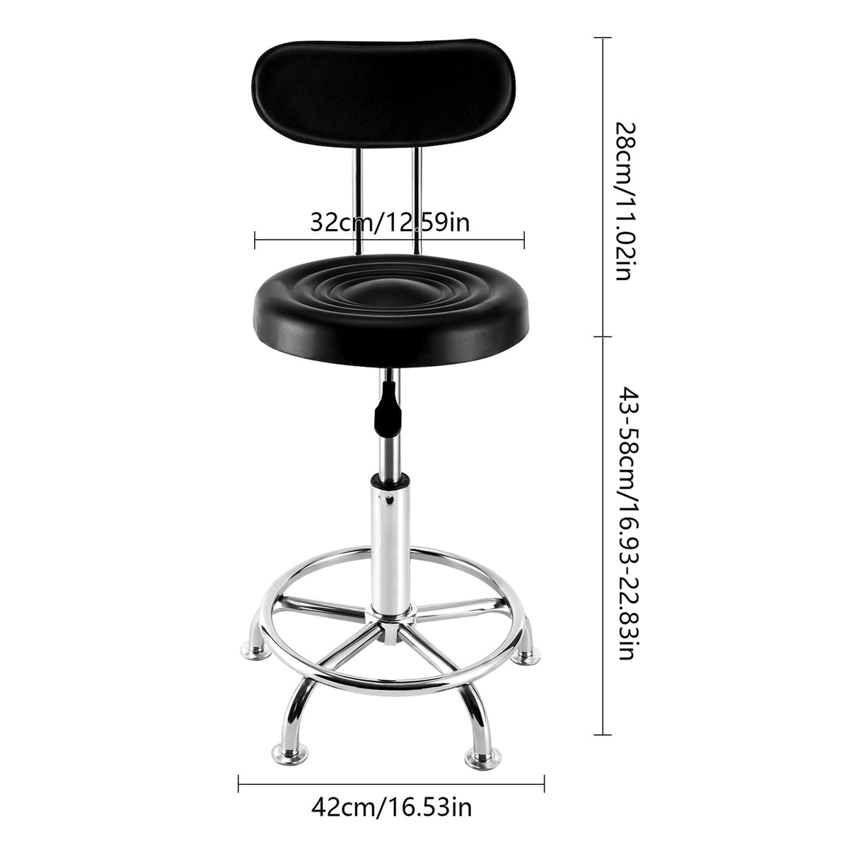 Salon Chair with 360° Swivel & Adjustable Height for Barbershop