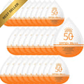 Travel Size SPF 50+ Sunscreen Pack - 30 Mini Face & Body Lotion Packets