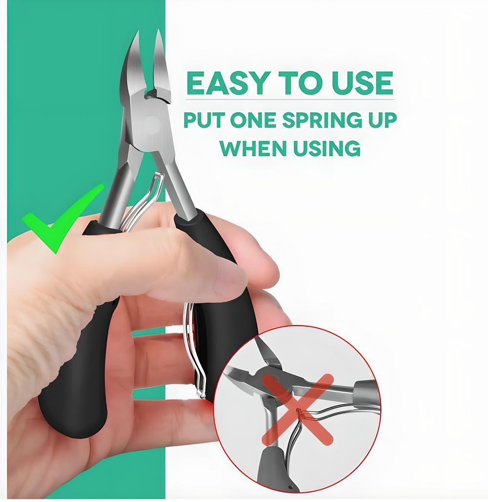 Toenail Clippers for Thick and Ingrown Nails - Precision Control, Stainless Steel