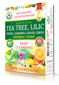 Organic Tea Tree and Lilac Bar Soap - Natural Vegan Skin Brightening