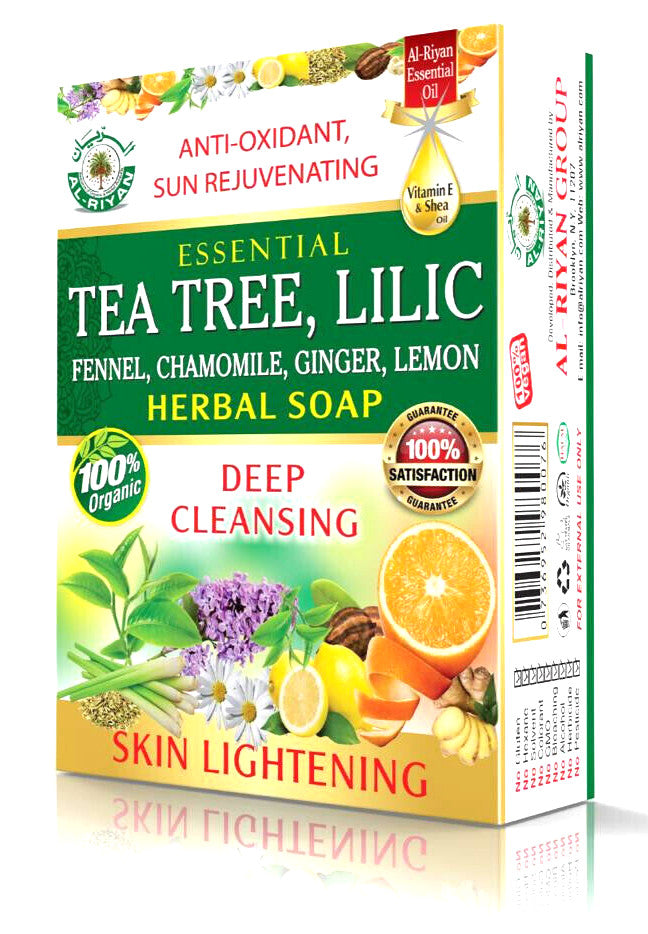 Organic Tea Tree and Lilac Bar Soap - Natural Vegan Skin Brightening