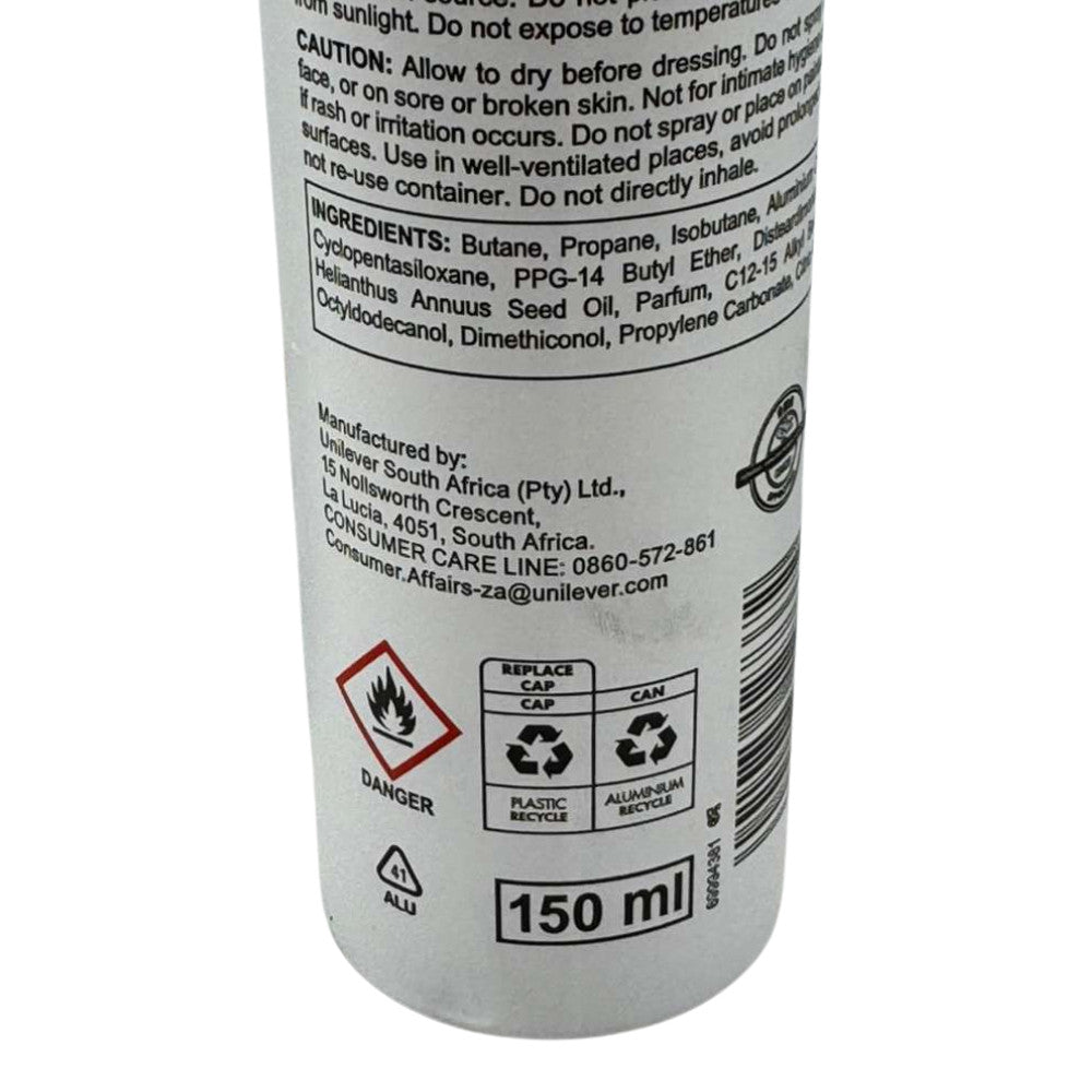 6 Pack Dove Cucumber Deodorant Body Spray - 150ml Long-Lasting Freshness
