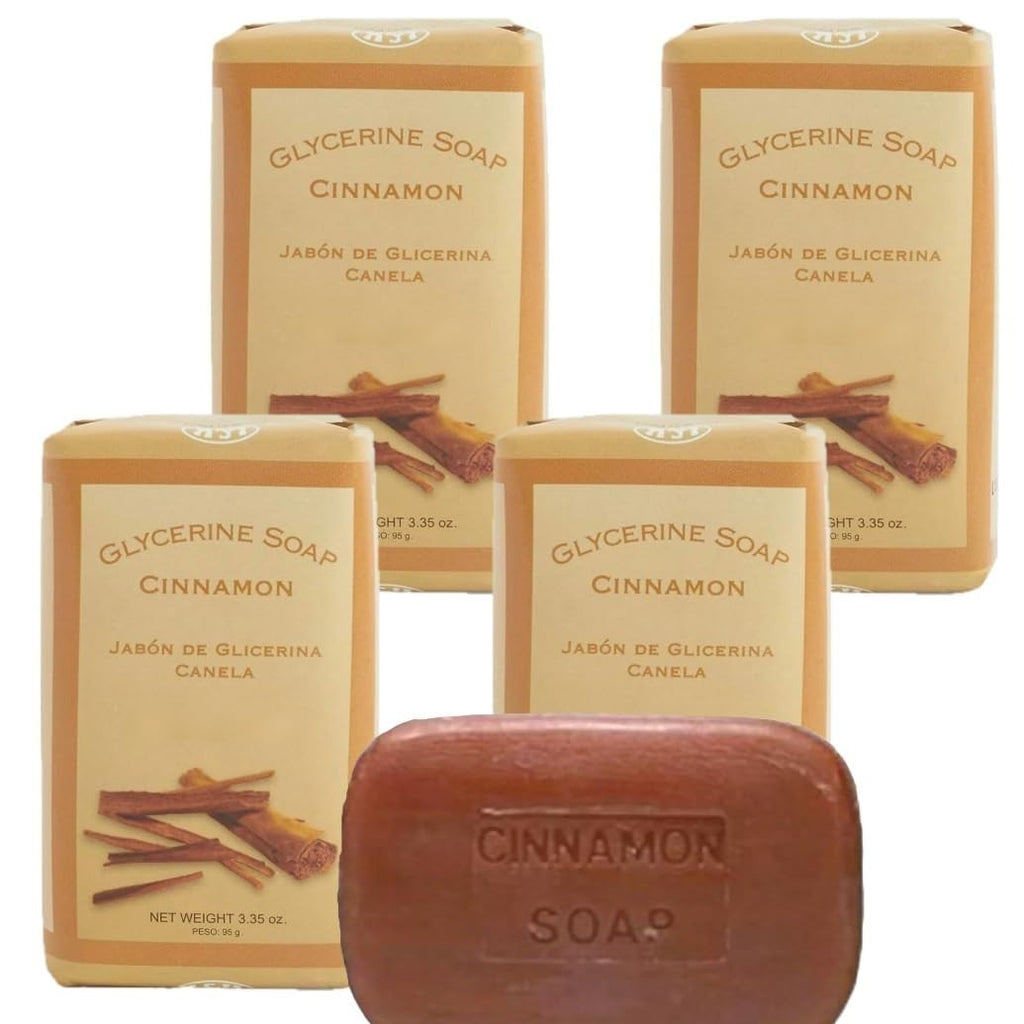Cinnamon Soap Bar 3.35 Oz Pack of 4 – Natural Skin Nourishment & Acne Care