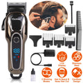 Professional Cordless Hair Clippers Trimmer Kit for Men & Barber Salon Use