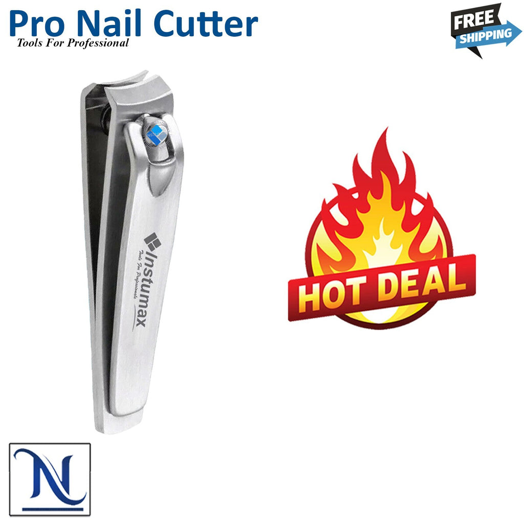 Stainless Steel Nail Clippers with Built-In Nail File - Professional Manicure Pedicure Tool