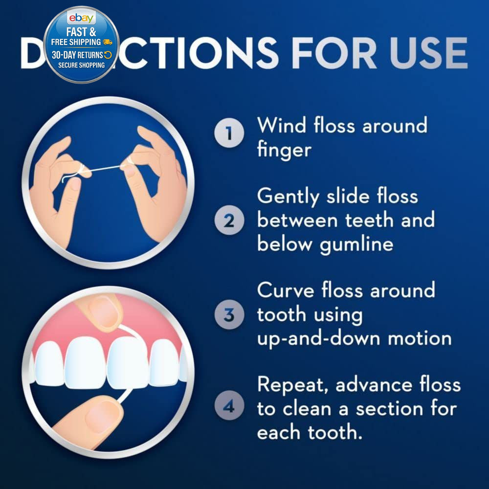 Dental Floss for Braces - Super Pre-Cut 50 Count Pack of 2 with Floss Threader