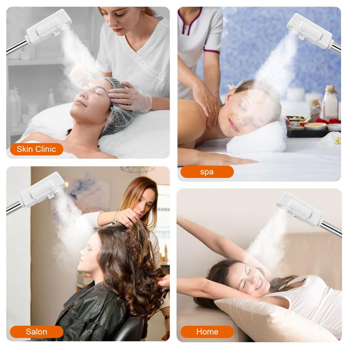 Professional 2-in-1 Facial Steamer with 5X Magnifying Lamp - Home Spa Equipment