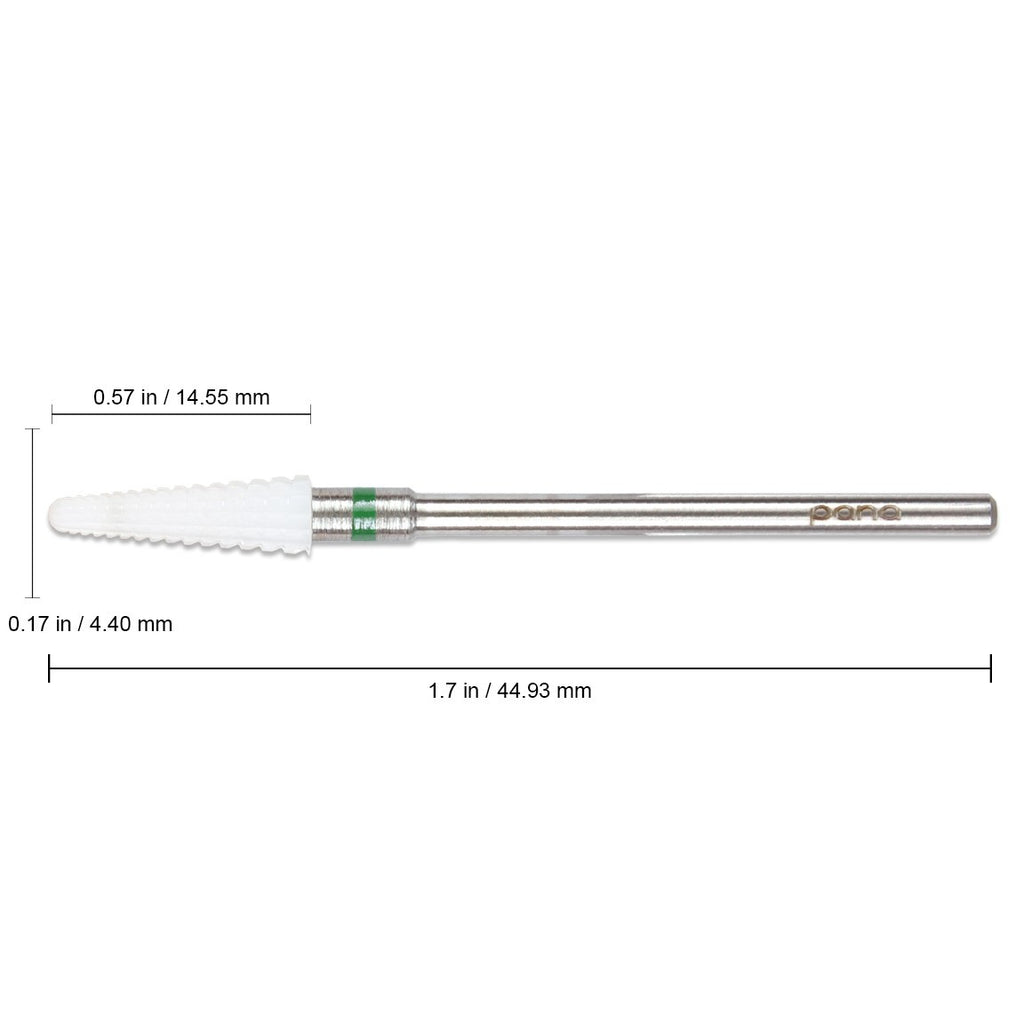Ceramic Nail Drill Bit - Small Tapered Cone, Coarse Grit, 3/32" Shank