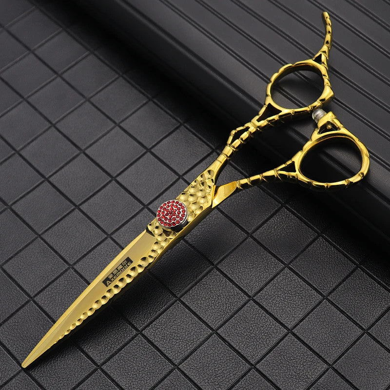 6 Inch Blue Diamond Steel Barber Scissors Sharp Haircut Shears Professional Salon Tool