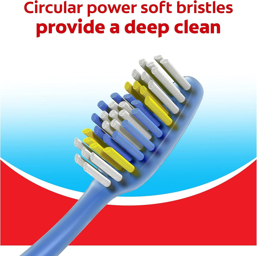 Soft Toothbrush Set - 3 Pack Multi Color for Gentle Oral Care