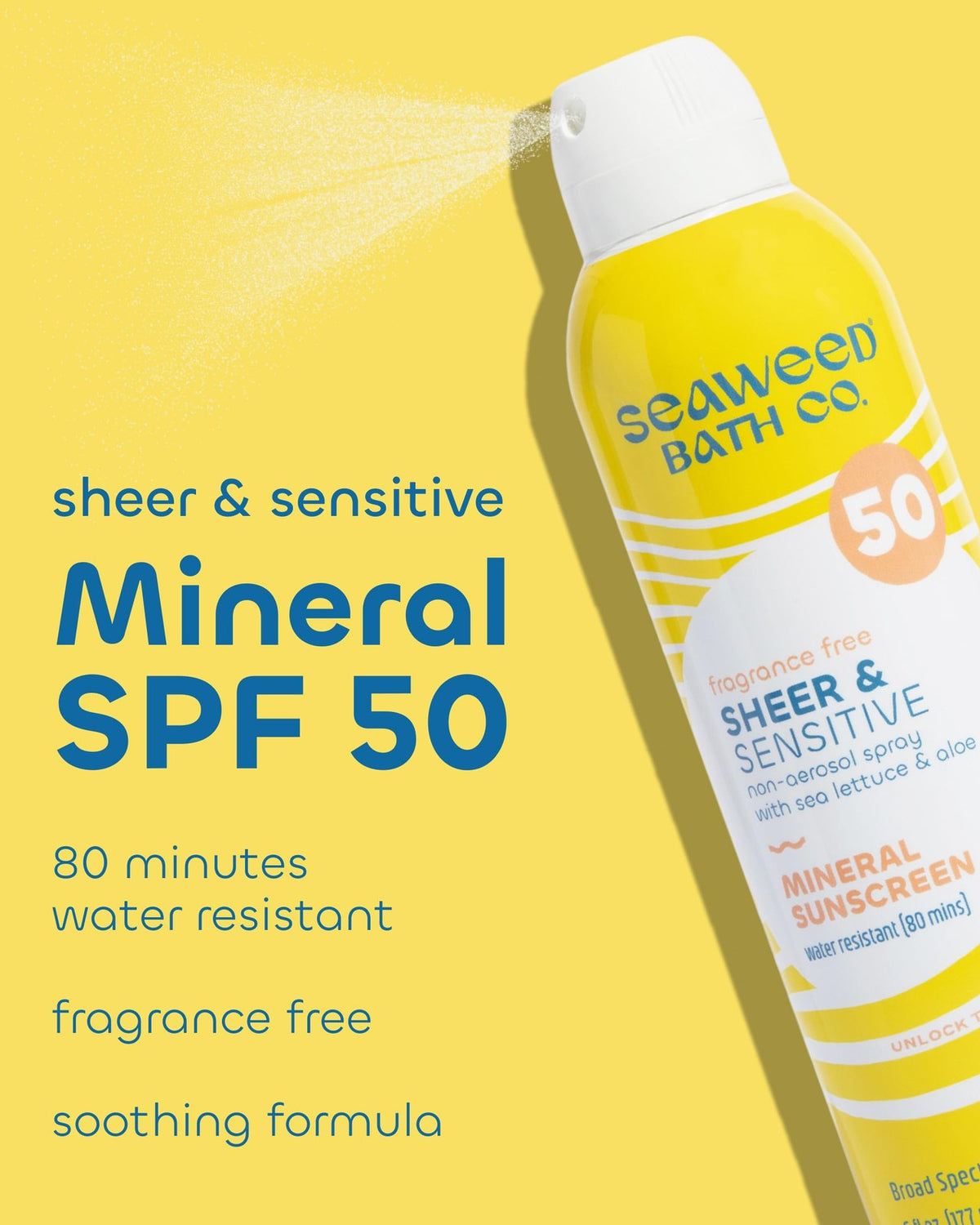 Mineral Sunscreen SPF 50 for Sensitive Skin - 6 Oz Pack of 2