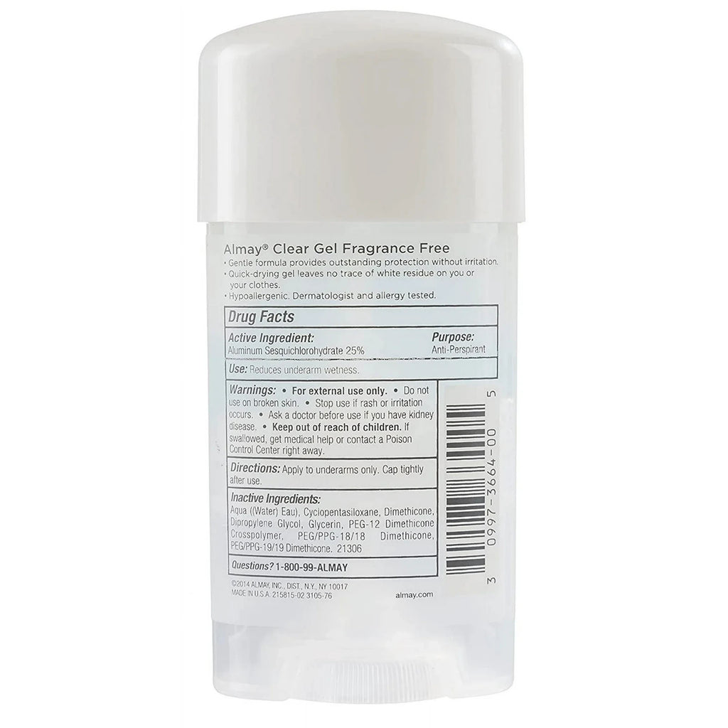 Almay Sensitive Skin Anti-Perspirant & Deodorant 3 Pack 2.25 Oz