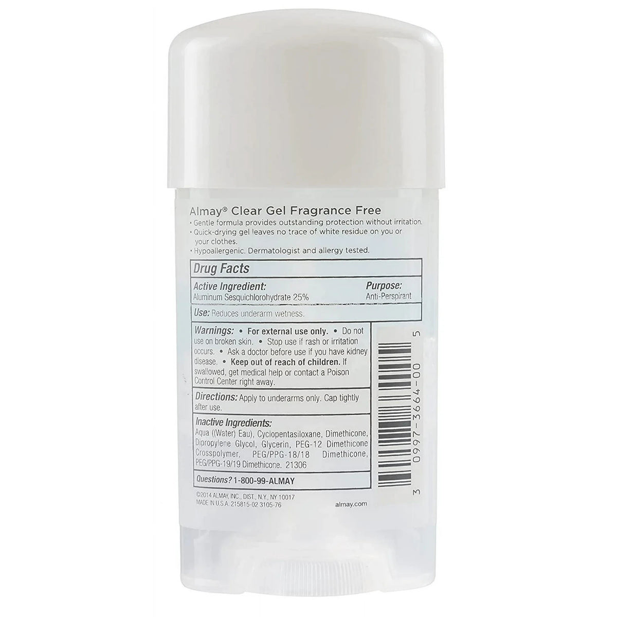 Almay Sensitive Skin Anti-Perspirant & Deodorant 3 Pack 2.25 Oz