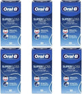 Oral-B Super Floss Threader Dental Floss Pack of 6 - Pre-Cut, Mint Flavor, Orthodontic Friendly