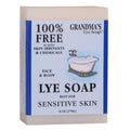 Natural Lye Soap Bar for Face and Body - Moisturizing Dry Skin Relief 6 oz