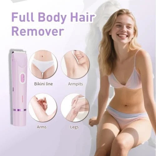 Women's Bikini & Body Hair Trimmer with Dual Head & Waterproof Design