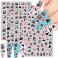 Halloween Ghost Nail Stickers - Self-Adhesive Nail Art Decals for Spooky Manicures