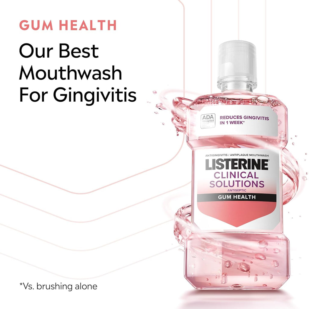 Gum Health Antiseptic Mouthwash with Icy Mint - 500 mL | Oral Care for Gingivitis & Plaque Prevention