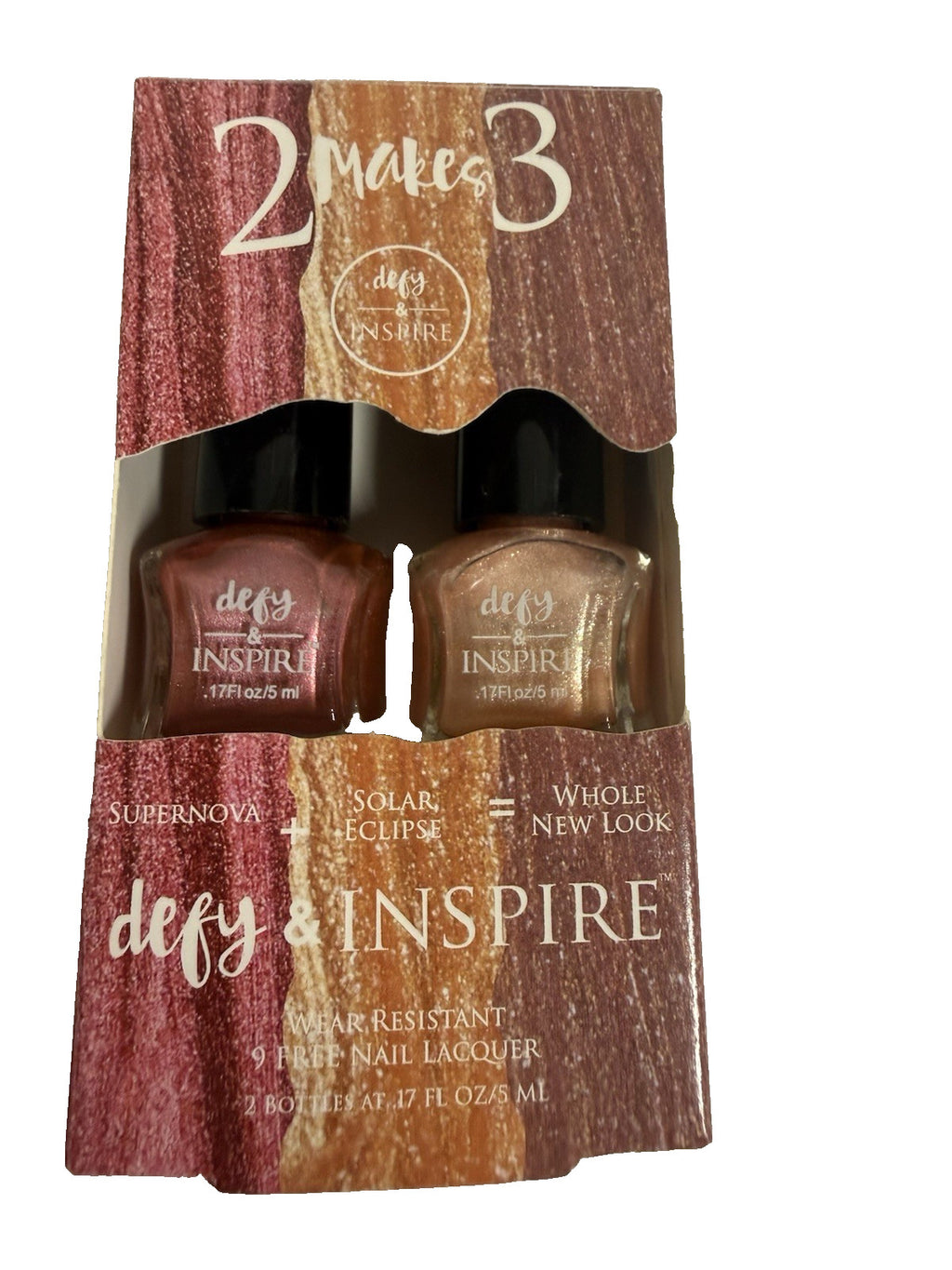 Defy & Inspire Nail Lacquer Set with Supernova & Solar Eclipse - 2 Piece Duo Kit