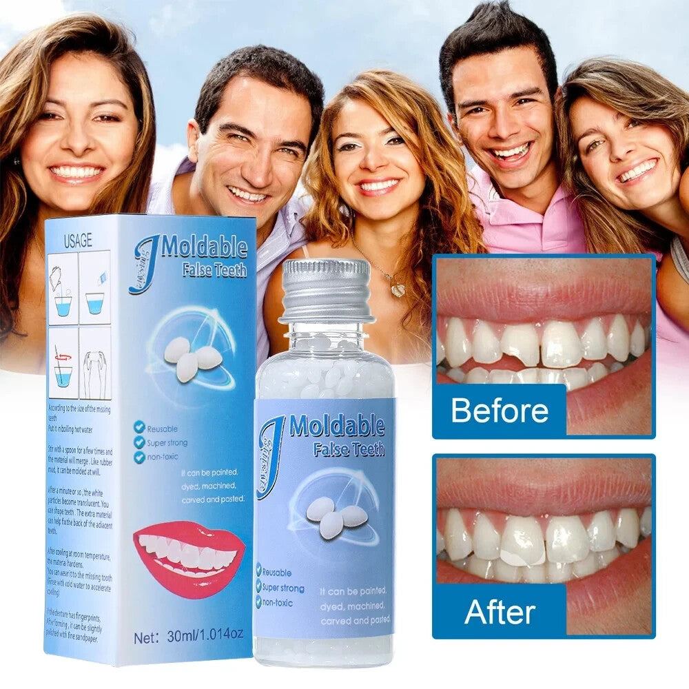 Temporary Dental Repair Kit Moldable False Teeth for Gaps & Broken Teeth