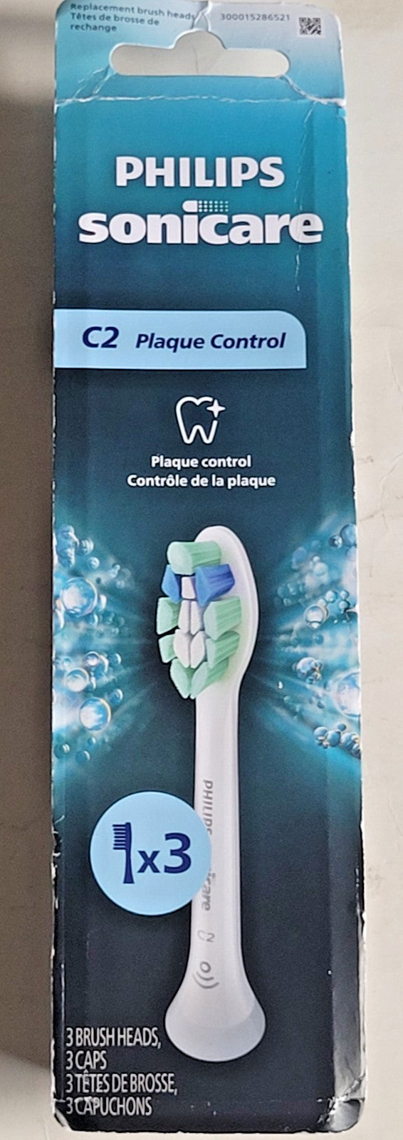 Philips Sonicare C2 Toothbrush Replacement Heads 3 Pack White New Sealed