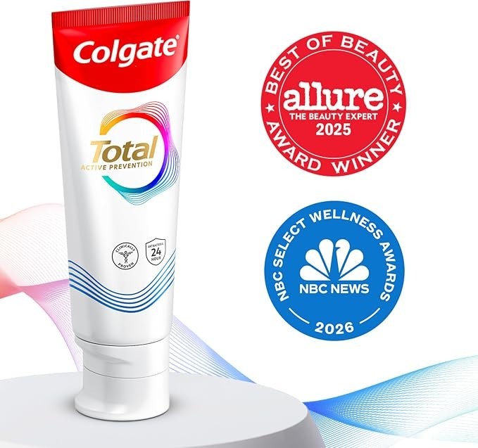 Total Whitening Fluoride Toothpaste Mint 2 Pack - Helps Prevent Cavities and Gingivitis