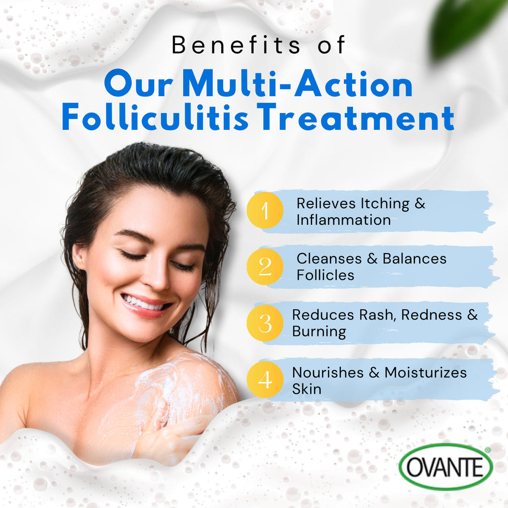Folliculitis Body Wash - Acne & Itch Relief Natural Antibacterial Cleanser