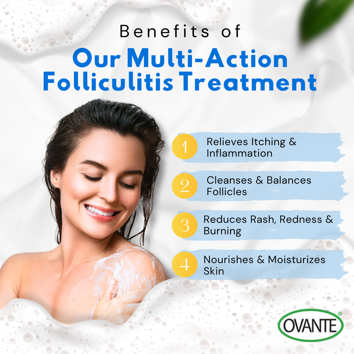 Folliculitis Body Wash - Acne & Itch Relief Natural Antibacterial Cleanser