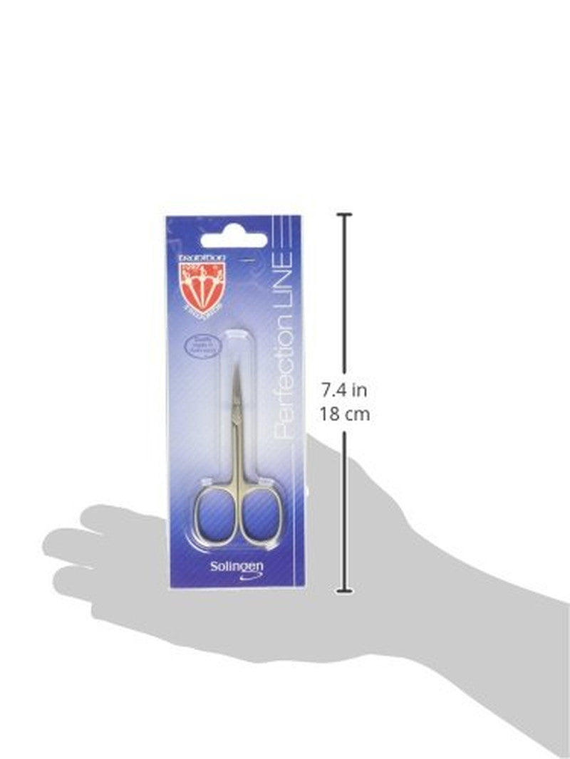 Stainless Steel Curved Cuticle Scissors with Case - Nail Care Tool
