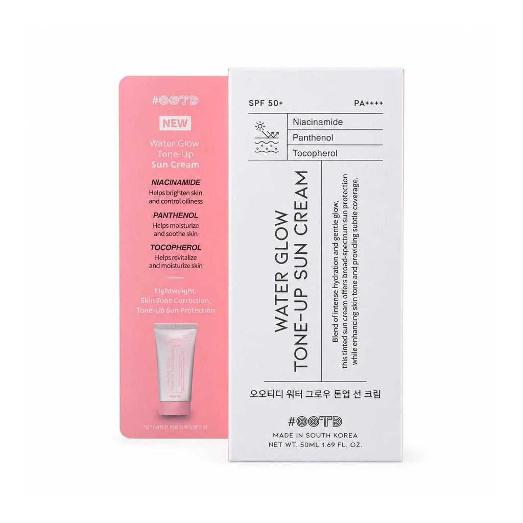 #OOTD Water Glow Tone-Up Sun Cream SPF 50+ - Mineral Sunscreen with Pink Tint, 50ml