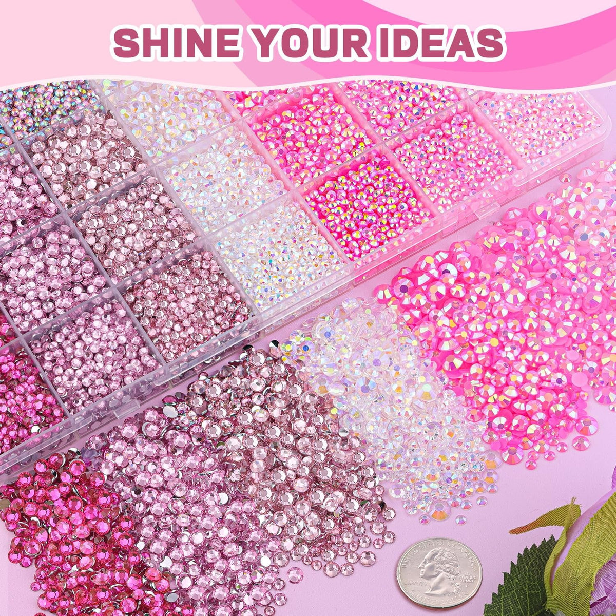 20000Pcs Rhinestones Bedazzling Kit with Jewelry Glue for Crafts & Nail Art