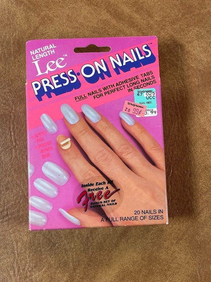 Vintage 1985 Lee Nails Press-On Nails 2 Full Sets with Tabs Sealed