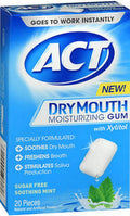 ACT Dry Mouth Gum with Xylitol Sugar-Free Mint 20 Count