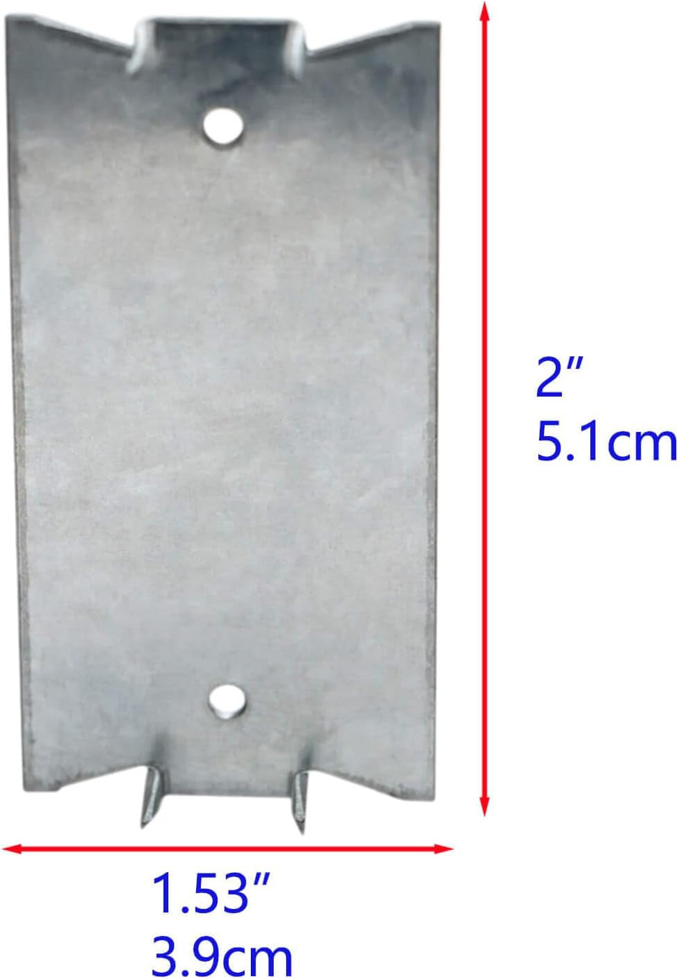 50PCS 1.5 x 2 Inch Nail Plates for Wiring and Pipe Protection