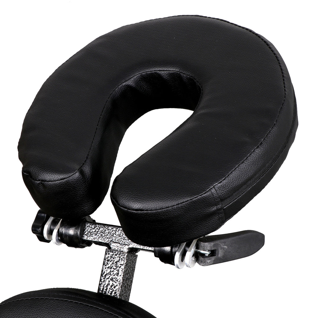 Portable Folding Massage Chair with PU Leather Padding Black