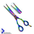 Rainbow Professional Barber Hair Cutting Scissors - Multi Color Salon Tool