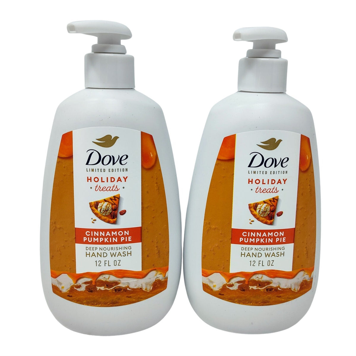 Liquid Hand Soap with Cinnamon Pumpkin Pie Scent - Limited Edition 12 oz Set of 2