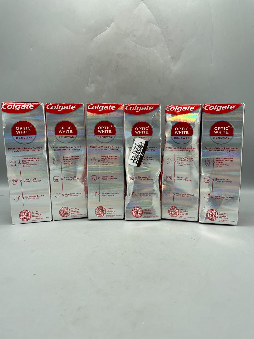 (6 Pack) Colgate Optic White Renewal Toothpaste 3oz - Enamel Brightening, Fresh Mint