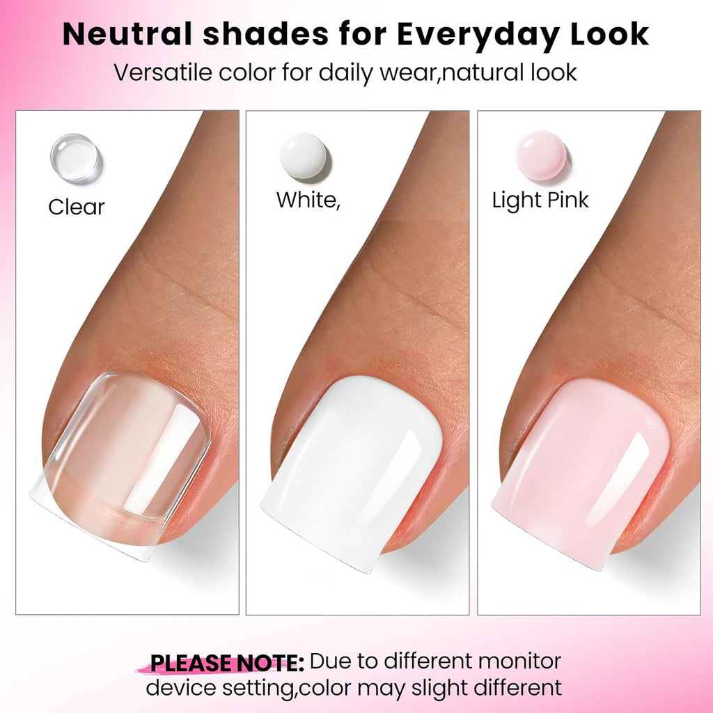 Polygel Toenail Kit with Dual Forms & Long-Lasting Gel for Natural Nails