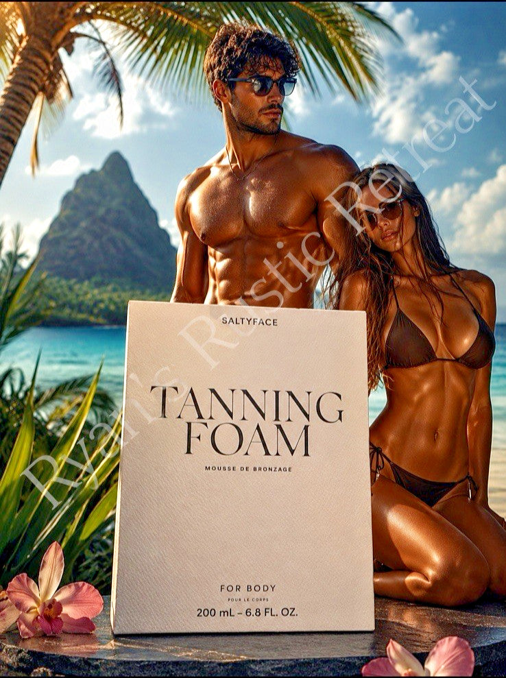 Saltyface Clear Self Tanner Foam 200ml - Vegan, Fragrance-Free, Hydrating
