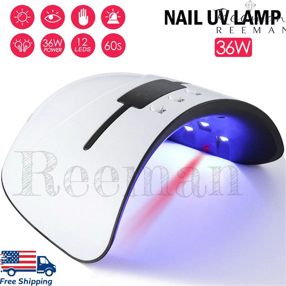 36W Nail Polish Dryer UV LED Lamp for Gel Curing Manicure Fast Drying