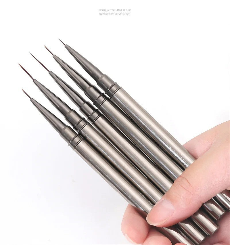 5pcs Nail Art Fine Line Striping Brushes for Detailing & Blending
