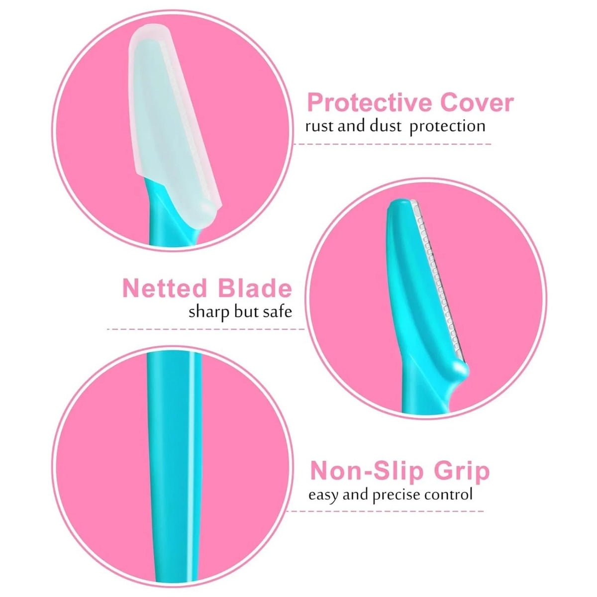 Eyebrow Razor Kit for Facial Hair Removal & Shaping - 40 Pieces
