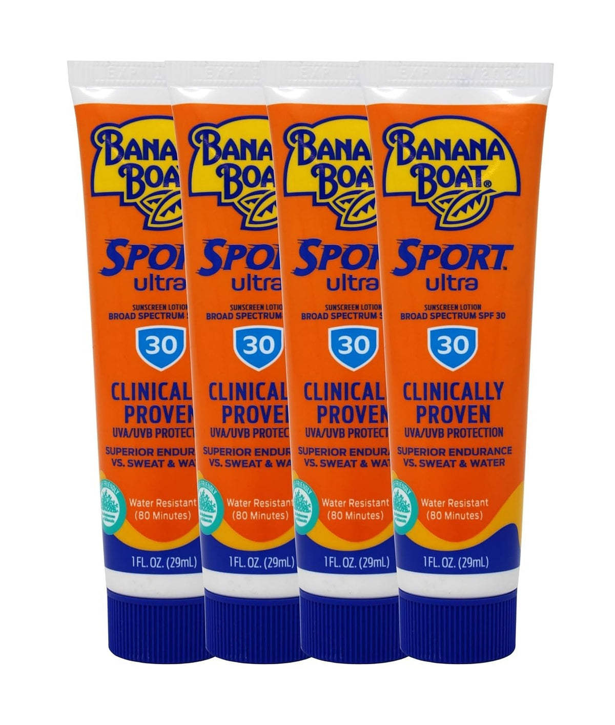 SPF 30 Sunscreen Lotion Pack of 4 - Water-Resistant, Broad Spectrum