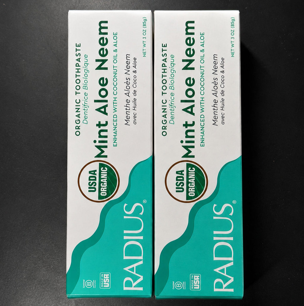 Organic Mint Aloe Neem Toothpaste - 3oz Travel Pack, 2 Count